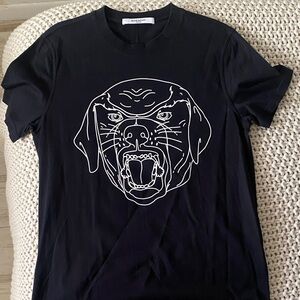 Givenchy Black Tee with Bold Graphic